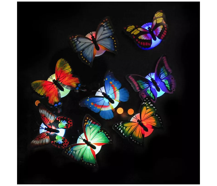 5 Pieces Butterfly Night Light LED Random Color Wall Decoration for Bedroom Living Room Kids Room  - Zoom Image 2