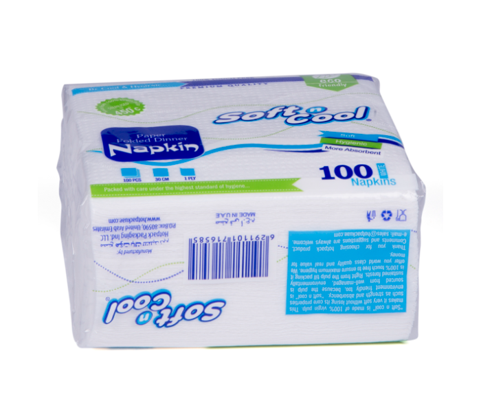 Hotpack SNCN3030 Set of 100 Pieces 30x30cm Soft N Cool Paper Napkin - Zoom Image 2