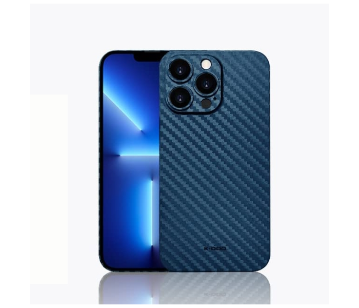 K-DOO Air Carbon Fiber Paper Back Skin Case for iPhone 13 Pro Max - Navy - Zoom Image