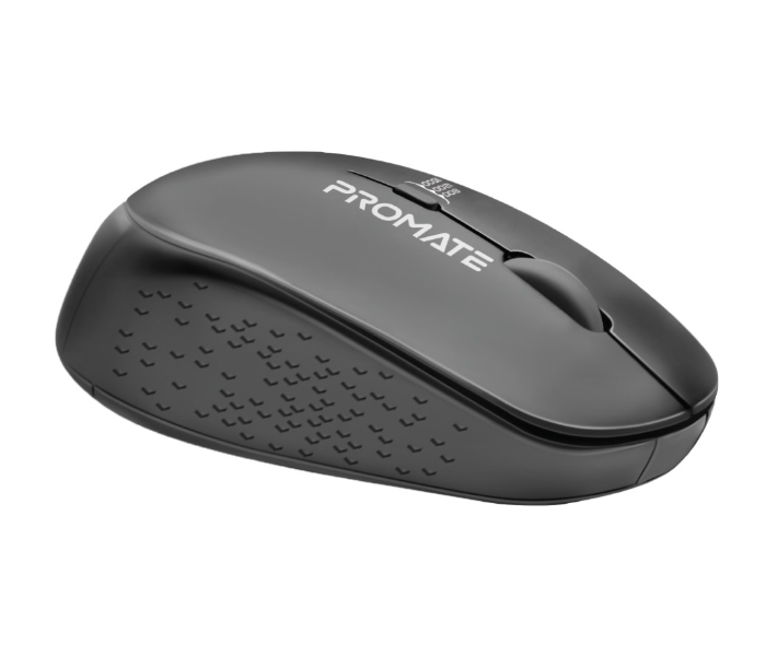 Promate Professional Precision Tracking Comfort Grip 2.4G Wireless Mouse with USB Nano Receiver - Black - Zoom Image 1