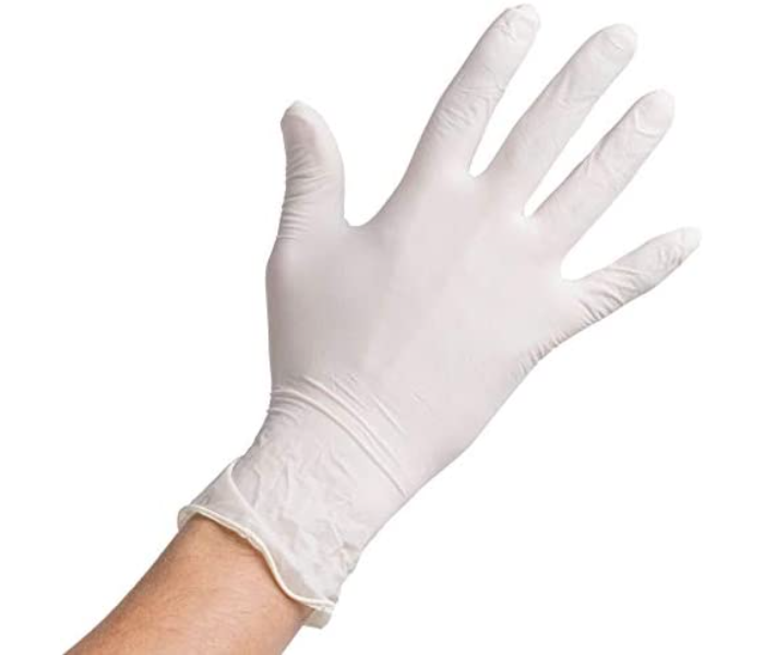 Hotpack PFLGM Set of 100 Pieces Medium Powder Free Latex Gloves - White - Zoom Image 3