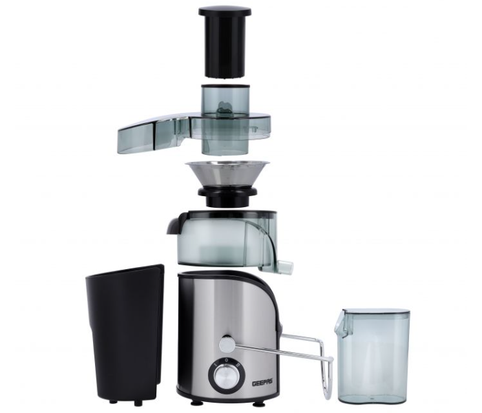 Geepas GJE46017 1.4 Litre 600Watts Stainless Steel Overheat Protector Juice Extractor - Black and Silver - Zoom Image 2