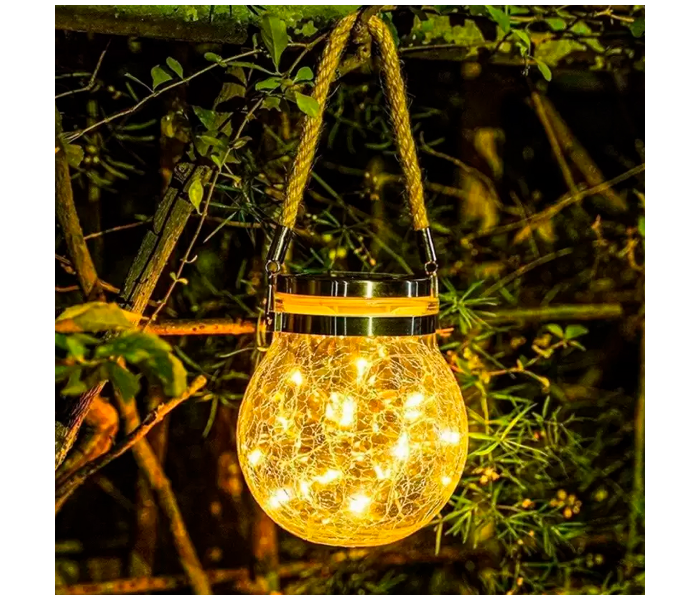 Solar 3Meter 30 Light Crackle Outdoor Decorative Warm White Light - Zoom Image 1