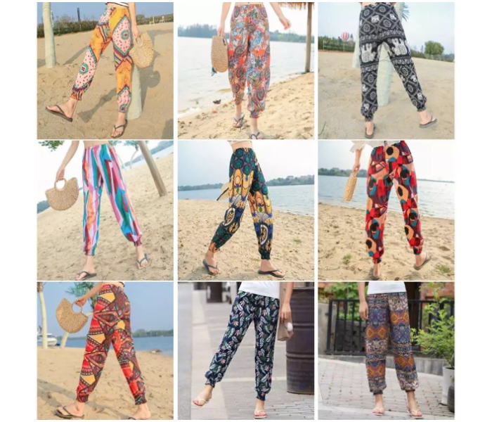 7264 Pack Of 2 Printed Comfortable Palazzo Pants for Women - Zoom Image 3