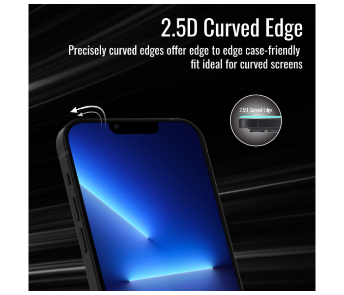 Promate Premium 9H Hardness Anti-Spy Tempered Glass Scratch-Resistant Privacy Screen Protector for iPhone 12 - Zoom Image 3