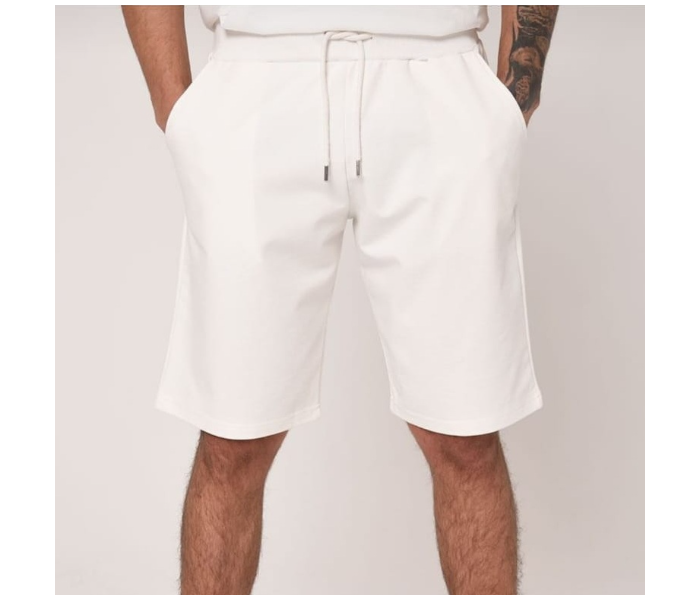 Plain Cotton XL Shorts For Men - White - Zoom Image 1