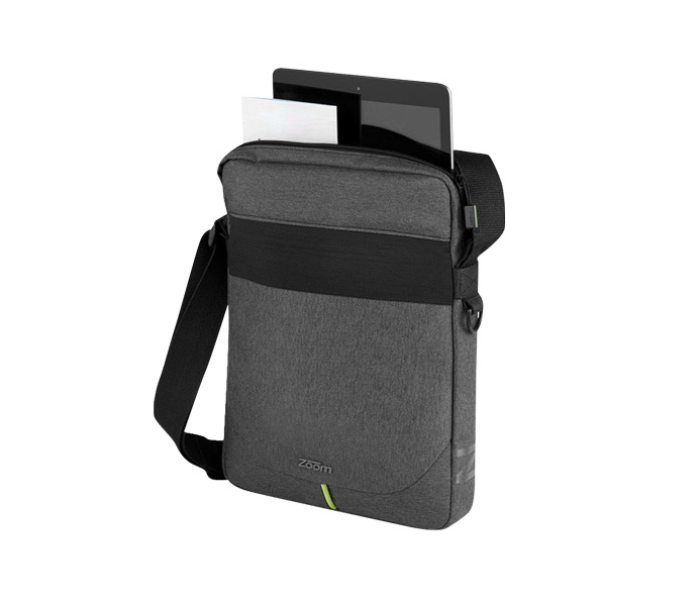 Zoom 9018  Power-Stretch Tablet Messenger Bag - Grey and Black - Zoom Image 2