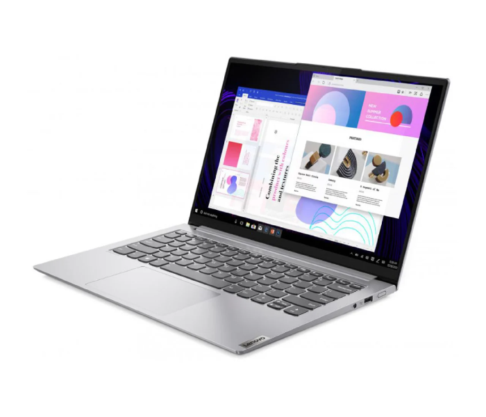 Lenovo 82CY0031AX Yoga Slim 7 Pro 13.3 Inch 2.5k AMD Ryzen 5 5000U Processor 16GB RAM 512GB SSD Integrated Graphics Windows 11 English-Arabic Keyboard - Silver - Zoom Image 2