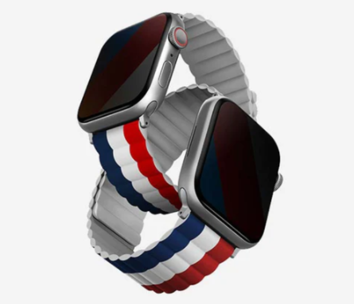 Uniq Revix Reversible Magnetic France Flag Model 45mm Apple Watch Strap - White - Zoom Image 3