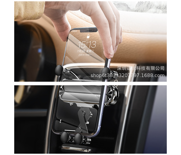 Car Telescopic Mobile Phone Holder - Silver - Zoom Image 2