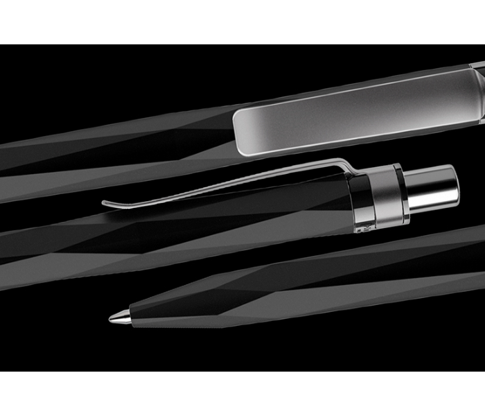 Prodir 821  Push Ball Pen In Stone - Carbon Black - Zoom Image 2