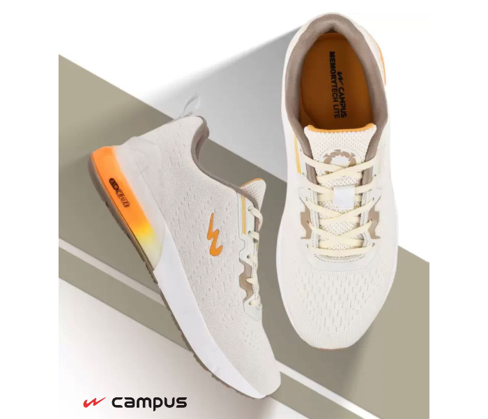 Xing UK 8 Sized Campus Sports Shoe For Men - White - Zoom Image