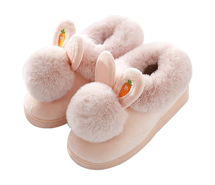 Bunny 40-41 Ears Bag With Cotton Slippers - Pink - Zoom Image 1