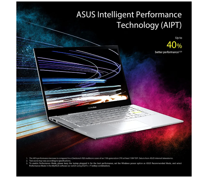 ASUS TP TP470EA-EC450W-Silver 14 FHD Intel Core i5 1135G7 Processor 8GB RAM 512GB Intel Iris Xe Graphics Windows 11 Home English-Arabic Keyboard with Stylus Pen - Silver - Zoom Image 7