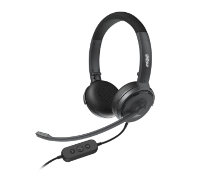 Dahua DH-VCS-ER200 Dual Microphone AI Noise Reduction Headset - Black - Zoom Image 1