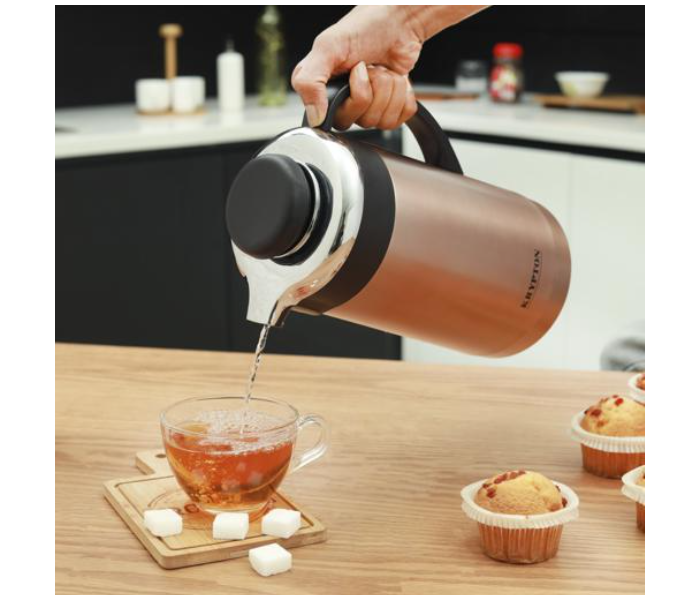 Krypton KNVF6331 1.6Litre Stainless Steel Double Walled Carafe Vacuum Flask - Rose Gold - Zoom Image 5