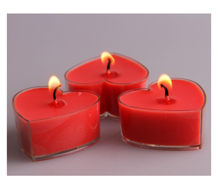 Creative Aromatherapy Heart-Shaped Scented Smokeless Candle - Red - Zoom Image 3