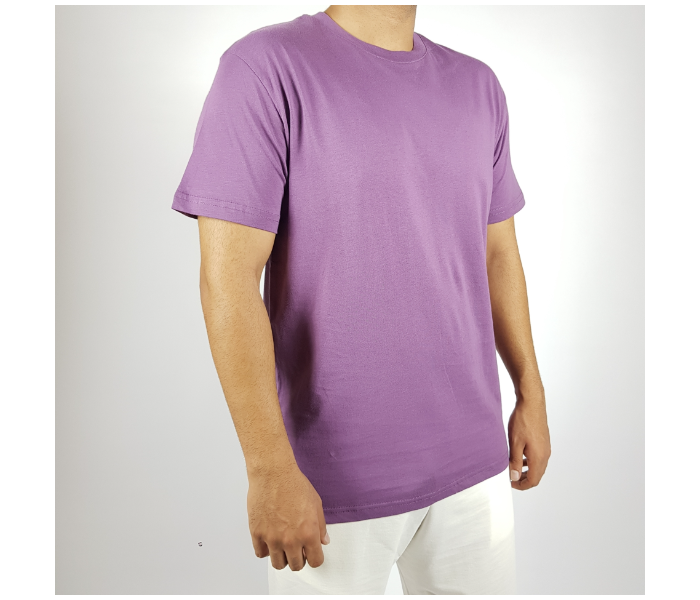 Regular Small Round Neck T-Shirt - Purple - Zoom Image 1