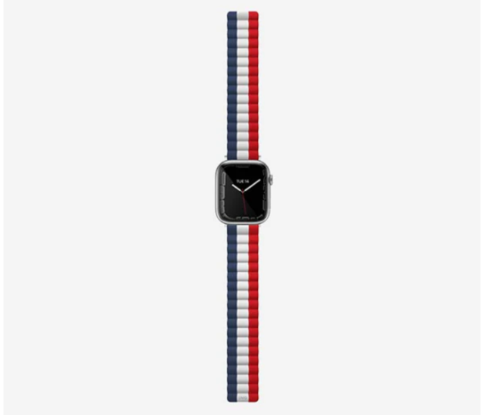 Uniq Revix Reversible Magnetic France Flag Model 45mm Apple Watch Strap - White - Zoom Image 1