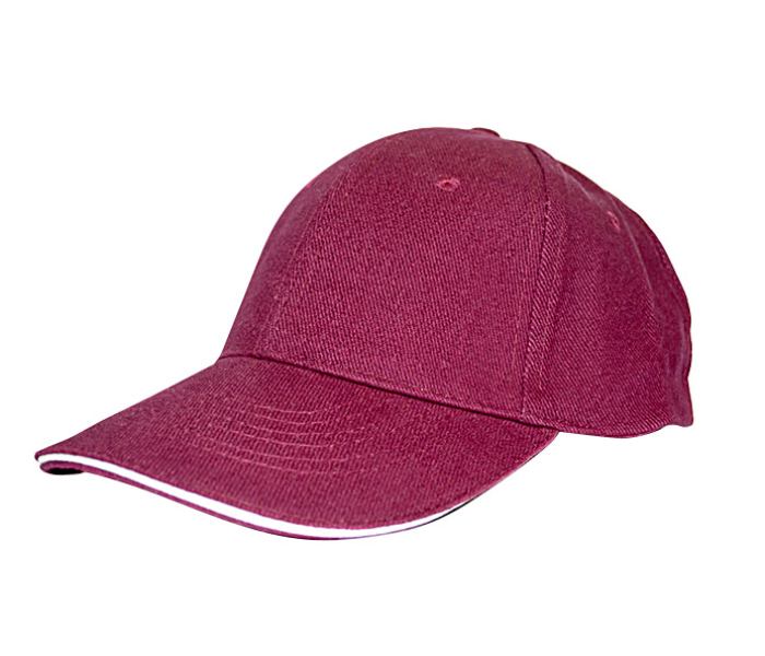 522 C  Heavy Brush 6 Panel Caps - Maroon - Zoom Image