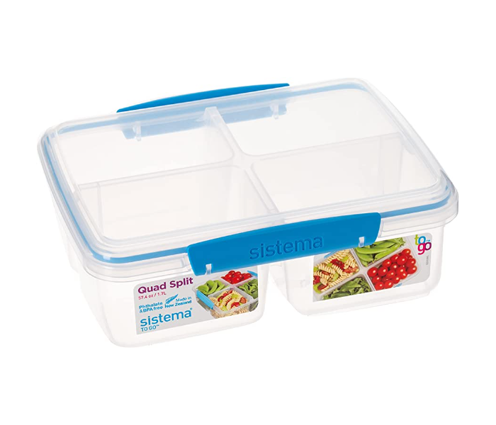 Sistema 1.74Litre To Go Lightweight Quad Split Lunch Box - Zoom Image 3