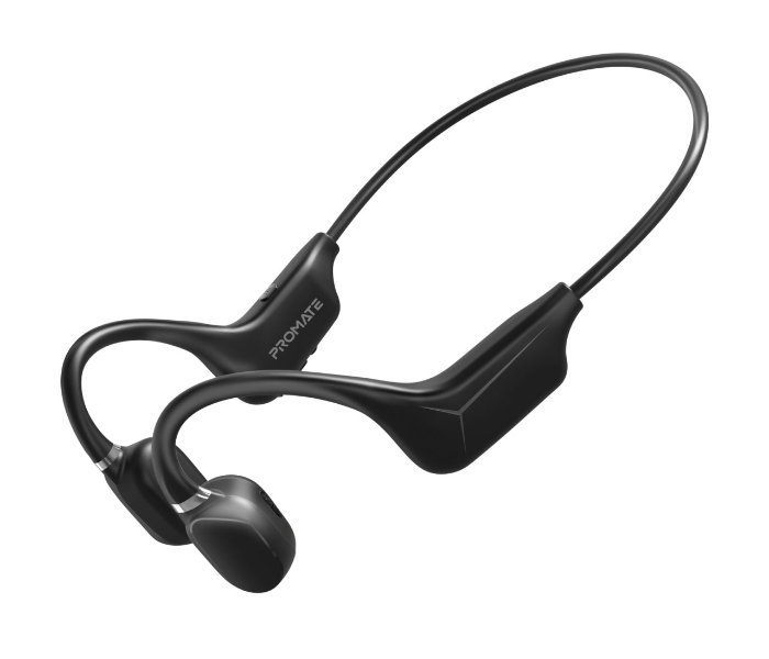 Promate Bone Conduction Lightweight Sweatproof Bluetooth Wireless Headphones Headphones with Built-in Mic - Black - Zoom Image 1