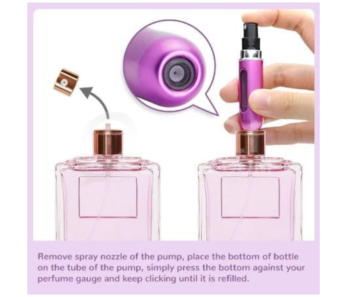 Mini Portable Perfume Refillable Aluminum Atomizer Spray Bottle - Zoom Image 2