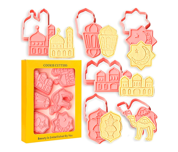 Six-Piece Set Ramadan Eid Mubarak Cookie Mold - Zoom Image 1