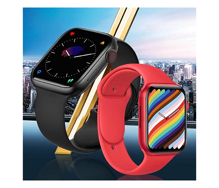 2 Pcs Series 7 T200 Plus Smartwatch Fit Pro - Black - Zoom Image 3