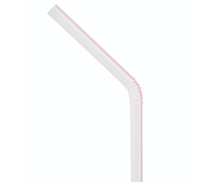 Hotpack STRAW Set of 500 Pieces 6mm Flexible Straw - White - Zoom Image 2