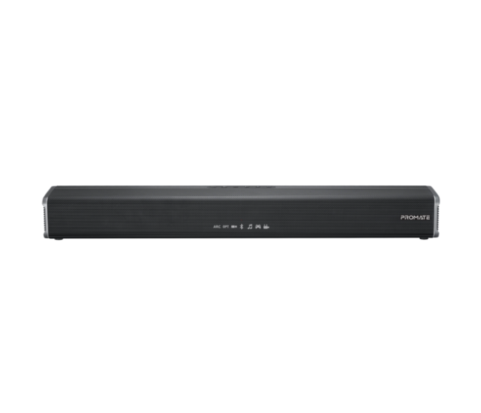 Promate 60Watts Bluetooth Sleek Design Multiple Connectivity and Remote Soundbar Speaker - Black - Zoom Image 1