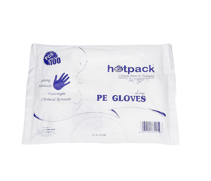 Hotpack LDGLOVES Set of 100 Pieces Ld Plastic Gloves - Zoom Image 2