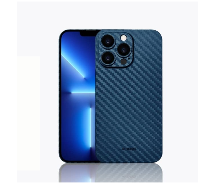 K-DOO Air Carbon Fiber Paper Back Skin Case for iPhone 13 Pro - Navy - Zoom Image