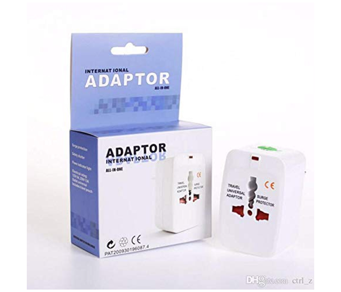 Universal Portable Lightweight Travel Adapter - White - Zoom Image 1