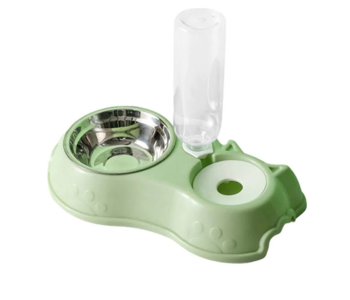 GTC 22000938 3 in 1 Stainless Steel Pet Dog Feeder Bowl with Dog Water Bottle - Green - Zoom Image 4