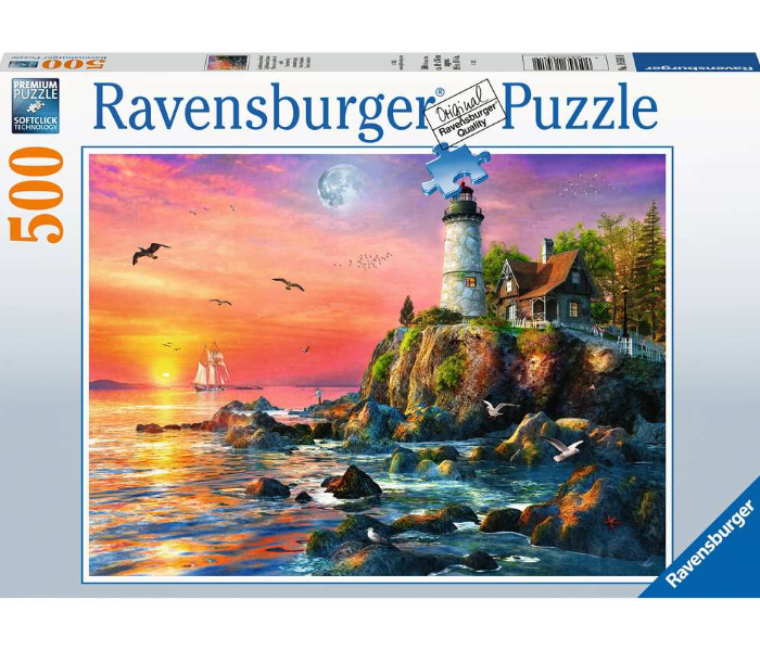 Ravensburger Lighthouse at Sunset Puzzle Game for Adult - Zoom Image