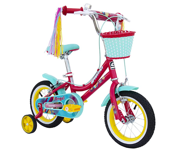 Spartan 12 Inch Daisy Teal Bicycle For Kids - Pink and Blue - Zoom Image 1