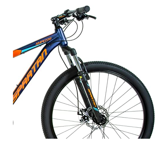 Spartan 27.5 Inch Ampezzo Mountain Bike Alloy Bicycle For Adult - Black and Blue - Zoom Image 5