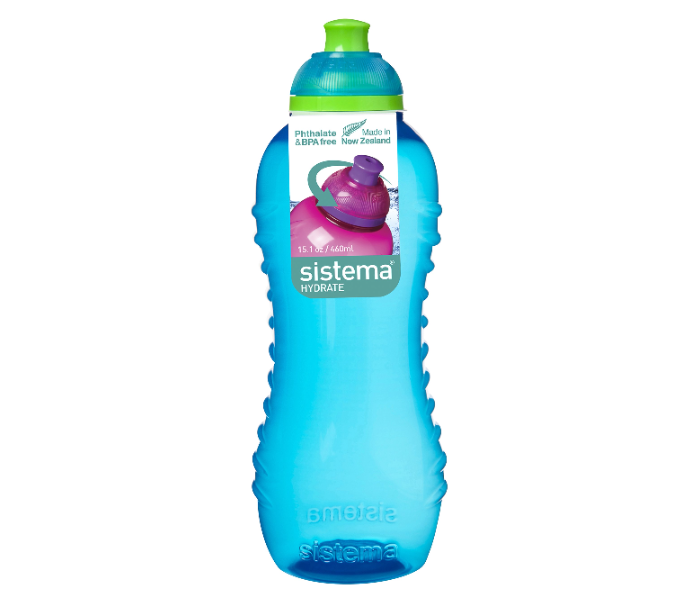 Sistema 460ml Lightweight Squeeze Water Bottle - Blue - Zoom Image 1