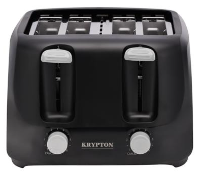 Krypton KNBT6295 1400Watts 4 Slice Bread Toaster - Black - Zoom Image 1