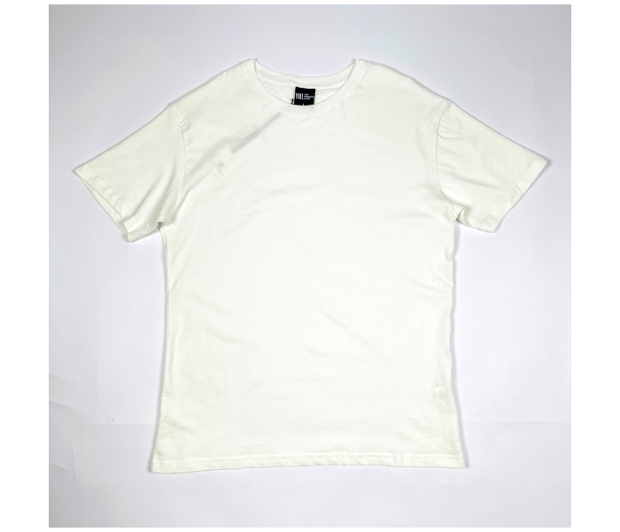 Regular Large Round Neck T-Shirt - White - Zoom Image 2