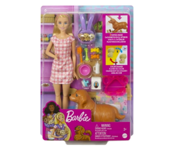 Mattel Barbie Newborn Pups 2.0 - Blond Activity Toy for Kids - Zoom Image