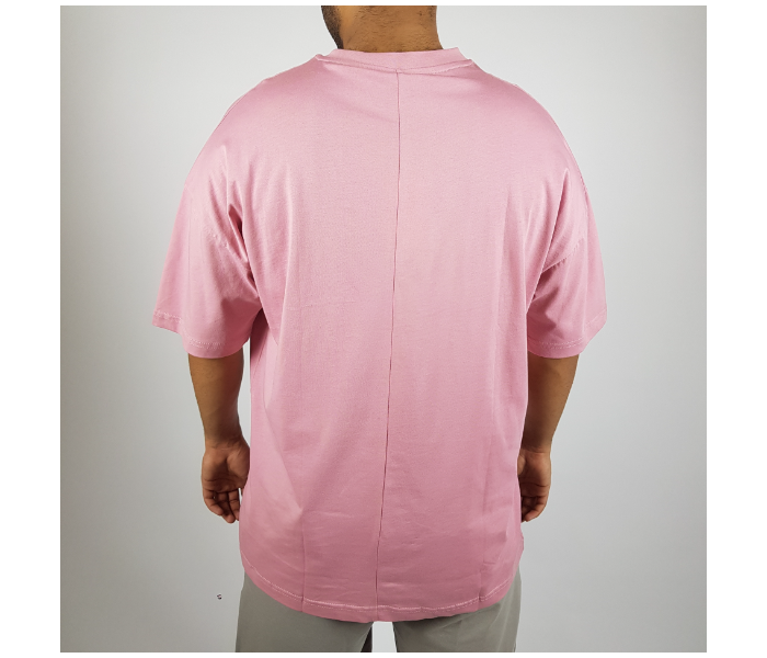 Oversize Large T-Shirt With Skateboard Picture For Men - Pink - Zoom Image 2