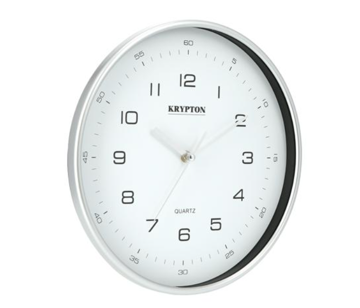 Krypton KNWC6122 Large Round Modern Design Wall Clock - White - Zoom Image 4