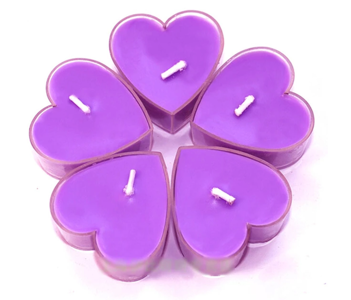 Creative Aromatherapy Heart-Shaped Scented Smokeless Candle - Purple - Zoom Image