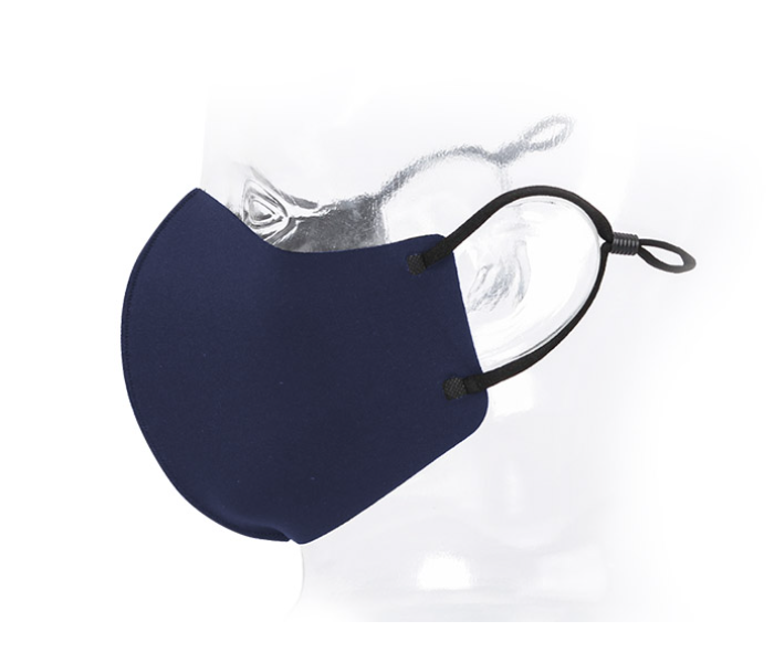 796 B  Reusable Copper Face Masks With Adjustable Ear Loops - Navy Blue - Zoom Image 2