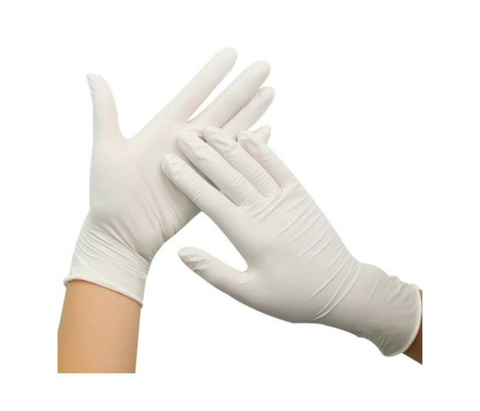 Hotpack LGS Set of 100 Pieces Small Latex Gloves - White - Zoom Image 2