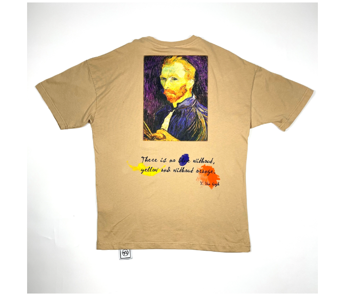 Oversize Vincent Van Gogh XL T-Shirt For Men - Brown - Zoom Image 4