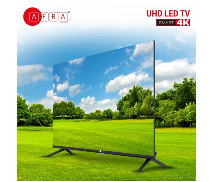 Afra AF-4311HDBK Japan 43 Inch UHD 4K Frameless Android 11 LED Smart TV - Black - Zoom Image 2