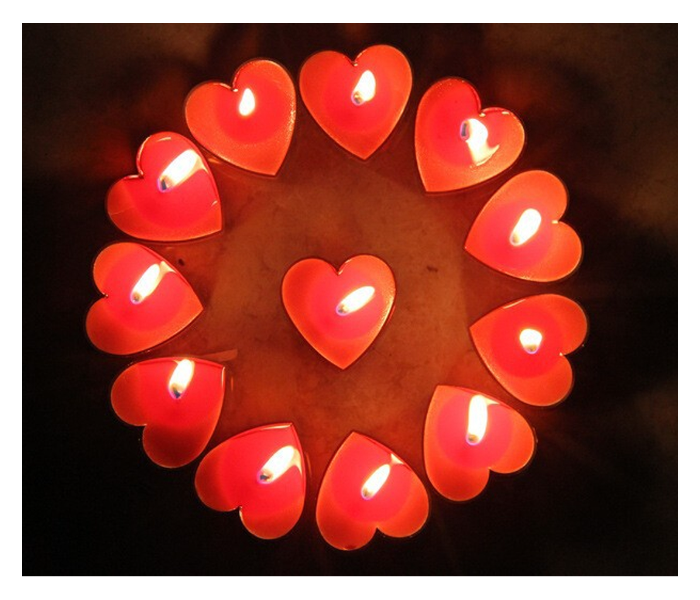 Creative Aromatherapy Heart-Shaped Scented Smokeless Candle - Red - Zoom Image 2